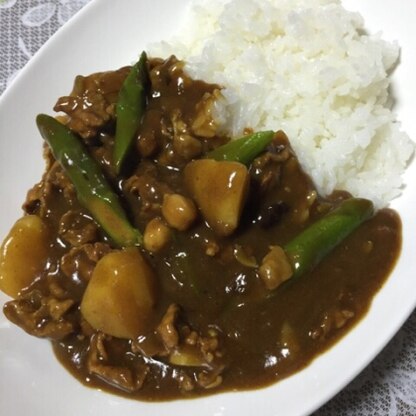 とても美味しかったです(*^^*)アスパラはカレーにも良く合いますね(*^^*)レシピありがとうございます♡